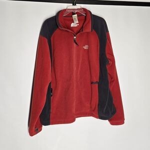The North Face Red and Black Fleece Jacket